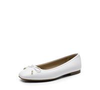 DREAM PAIRS Women's Casual Pointed Toe Ballet Comfort Soft Slip On Flats Shoes,Size 6,White,DWUMFA2517