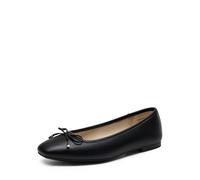 DREAM PAIRS Women's Casual Pointed Toe Ballet Comfort Soft Slip On Flats Shoes,Size 7,Black,DWUMFA2517