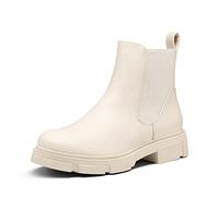 DREAM PAIRS Women's Chelsea Booties Ankle Boots,Beige,4.5