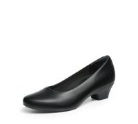 DREAM PAIRS Women's Chunky Closed Toe Dress Low Block Heels Comfortable Slip On Work Pumps Wedding Casual Shoes,Size 5.5,Black,SDPU26009W