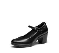 DREAM PAIRS Women's Chunky Low Block Heels Mary Janes,Size 9,Black