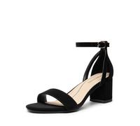 DREAM PAIRS Women's Chunky Low Heels Open Round Toe Ankle Strap Block Heels Party Dress Wedding Sandals,Size 5,Black,DWUMHS2535