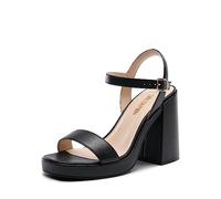 DREAM PAIRS Womens Chunky Platform High Heels | soft PU insole, durable rubber outsole, adjustable ankle strap, fashion open toe