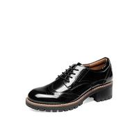 DREAM PAIRS Women's Classic Oxfords Heels T-Strap Dress Shoes,Size 6,Black-Pat,SDOX2403W