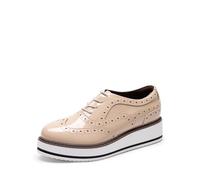 DREAM PAIRS Women's Classic Oxfords Heels T-Strap Dress Shoes,Size 6,Nude-Pat,SDOX2405W