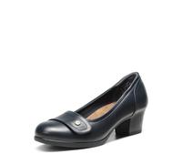 DREAM PAIRS Women's Closed Toe Dress Pumps Shoes,Size 4.5,Navy,SDPU2405W