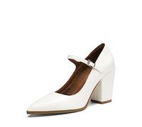 DREAM PAIRS Women's Closed Toe Dress Pumps Shoes,Size 6.5,White,SDPU2361W