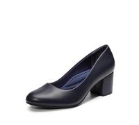 DREAM PAIRS Women's Closed Toe Dress Pumps Shoes,Size 7.5,Navy-Pu,SDPU2462W