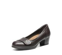 DREAM PAIRS Women's Closed Toe Dress Pumps Shoes,Size 8,Brown,SDPU2405W