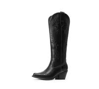 DREAM PAIRS Womens Cowboy Boots Knee High Western Retro Embroidered Cowgirl Boots Comfortable Square Toe Tall Boots,Size 7.5,Black,SDKB26003W