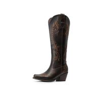 DREAM PAIRS Womens Cowboy Boots Knee High Western Retro Embroidered Cowgirl Boots Comfortable Square Toe Tall Boots,Size 7,Dark Brown,SDKB26003W
