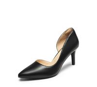 DREAM PAIRS Women's Dress High Heels Pumps Closed Pointed Toe Stiletto D'Orsay Shoes for Wedding Party, Black-pu, 4 UK