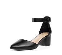 DREAM PAIRS Women's Elastic Ankle Straps Court Shoes | Chic cushioned platform heels with elegant buckle,great for weddings, office, and every special occasion.