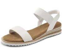 DREAM PAIRS Womens Elastic Flat Sandals Open Toe Summer Espadrille Low Wedge San