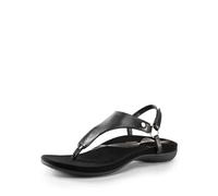 DREAM PAIRS Women's Flat Sandals Arch Support Orthopedic Comfortable Soft Cushion Summer T-Strap Walking Thong Sandals,Size 4,All Black,SDFS2407W