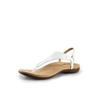 DREAM PAIRS Women's Flat Sandals Arch Support Orthopedic Comfortable Soft Cushion Summer T-Strap Walking Thong Sandals,Size 4.5,White,SDFS2407W