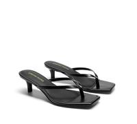 DREAM PAIRS Women's Flip Flop Kitten Heel Sandal | low flip flop heels,square toe minimalist thong design,1.97 inch slip on casual summer mules,for summmer vacation
