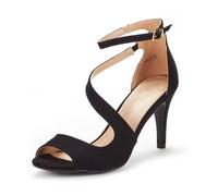 DREAM PAIRS Women's Heel Sandals,Black,5