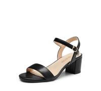 DREAM PAIRS Women's Heeled Sandals - Classic Comfort,Size 6W,Black,DWUWHS2503