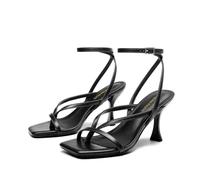 DREAM PAIRS Women's Heeled Sandals - Classic Comfort,Size 9,Black,DWUMHS2560