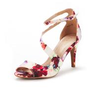 DREAM PAIRS Women's Heeled Sandals NILE,Size 3,Floral,NILE