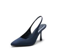 DREAM PAIRS Women's Heels Slingback Stiletto Pumps Shoes Pointed Closed Toe Kitten Heels Dress Bridal Elegant Wedding Sexy Party,Size 8,Navy-Suede,DWUMPU2510