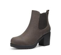 DREAM PAIRS Women's High Heel Suede Chelsea Boots | Suede upper, Elegant design, Block heel, Stylish look, All-day comfort, Non-slip sole, Dressing Tips