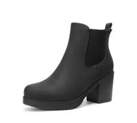 DREAM PAIRS Women's High Heel Suede Chelsea Boots | Suede upper, Elegant design, Block heel, Stylish look, All-day comfort, Non-slip sole, Dressing Tips