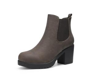 DREAM PAIRS Women's High Heel Suede Chelsea Boots | Suede upper, Elegant design, Block heel, Stylish look, All-day comfort, Non-slip sole, Dressing Tips