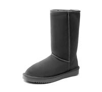 DREAM PAIRS Women's High-top Winter Snow Boots Faux Fur Lining Pull on Warm Comfortable Outdoor Booties Shoes for Women FuzzyClassic,Size 8,Grey,SHORTY_HIGH