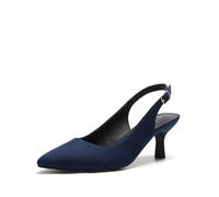 DREAM PAIRS Women's Kitten Heel Slingback Pointed Closed Toe Low Stiletto Heels Dress Bridal Elegant Wedding Pumps Shoes,Size 9,Navy-Suede-1,SDPU2444W
