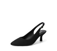 DREAM PAIRS Women's Kitten Heel Slingback Pointed Closed Toe Low Stiletto Heels Dress Bridal Elegant Wedding Pumps Shoes,Size 6.5,Black-Suede-1,SDPU2444W