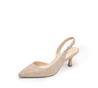 DREAM PAIRS Women's Kitten Heels Slingback Closed Pointed Toe Low Pumps Shoes Women Party Wedding Sexy Casual Dress Shoes,Size 5.5,Gold-Glitter,SDPU2454W