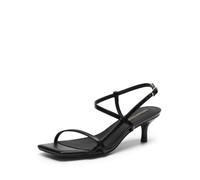 DREAM PAIRS Women's Kitten Low Heels Square Open Toe Ankle Strap Party Wedding Dressy Sandals Shoes,Size 5.5,Black,SDHS25002W