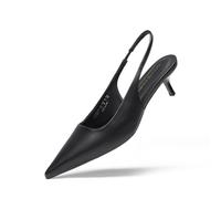 DREAM PAIRS Women's Kitten Slingback Low Closed Heels | 1.77" Comfortable Pumps Pointed Toe Wedding Party Elegant Business Casual Work Dress Shoes
