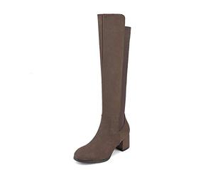 DREAM PAIRS Women's Knee High Stretchy Fashion Boots Beige Size: 9
