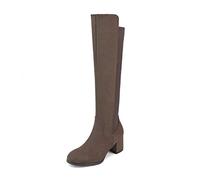DREAM PAIRS Women's Knee High Stretchy Fashion Boots, Khaki, 4.5 UK