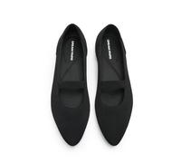 DREAM PAIRS Women's Knit Ballet Flats Pointed Toe Comfortable Dressy Flats for Work Office Shoes Mary Jane Flats,Size 5.5,Black,SDFA26005W