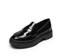 DREAM PAIRS Women's Loafers Platform Business Office Work Formal School Shoes,Size 4.5,Black/pu,SDLS2211W-E