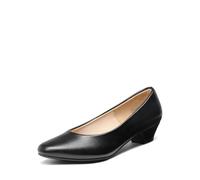 DREAM PAIRS Women's Low Chunky Heel Pump Dress Shoes | Stylish look, Comfortable fit, Cushioned insole, 1.5 heel, Kitten heel, Versatile style, Wedding-ready