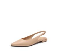 DREAM PAIRS Women's Low Heel Pointed Toe Dress Ballet Flats,Nude,8