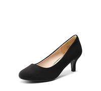 DREAM PAIRS Women's Low Heel Wedding Party Pumps | 2.5 Heel, Classic Round Toe, Slip-on, Comfortable Latex Insole, Durable Slip-resistant Outsole