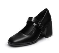 DREAM PAIRS Women's Mary Jane Shoes Close Toe Dress Pumps Shoes SDPU2232W,Size 5,Black/Pu,SDPU2232W