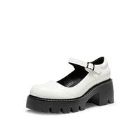 DREAM PAIRS Women's Mary Janes Shoes Platform Pumps,White,8