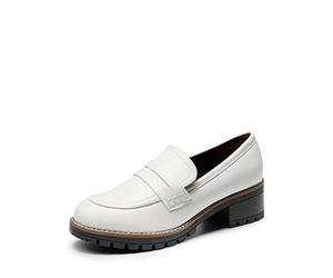 DREAM PAIRS Womens Moccasin Loafers | 1.9 inch medium-height chunky heel with slip-on design and almond toe design and sleek PU upper that won't tire out your feet