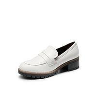 DREAM PAIRS Womens Moccasin Loafers,White-Pu,7.5