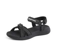 DREAM PAIRS Women's Outdoor Sport Sandals Summer Walking Comfortable Sandals Casual Beach Sandals QDL19001L Black Size 6.5 UK/8.5 US