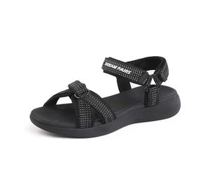DREAM PAIRS Women's Outdoor Sport Sandals Summer Walking Comfortable Sandals Casual Beach Sandals QDL19001L Black Size 5 UK/7 US