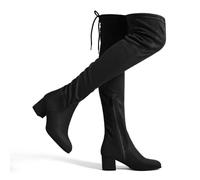 DREAM PAIRS Women's Over The Knee Boots | Chunky Heel Boots Long Stretch Sexy Fall Boots for Party Wedding Vacation