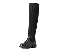 DREAM PAIRS Womens Over The Knee Boots Thigh High Boots with Knitted Shaft Durable Fashion Boots,Size 6,Black,SDOB2201W-E
